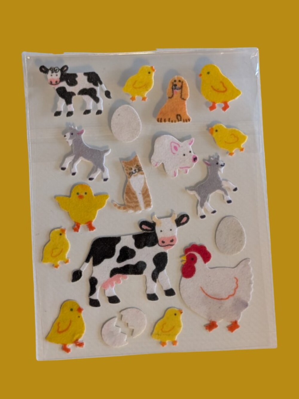 5/$25 Vintage 90s Used Sandylion Fuzzy Farm Animal Stickers
